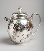 Kleine Teekanne 800 Silber (Deutschland, um 1900, Jugendstil)