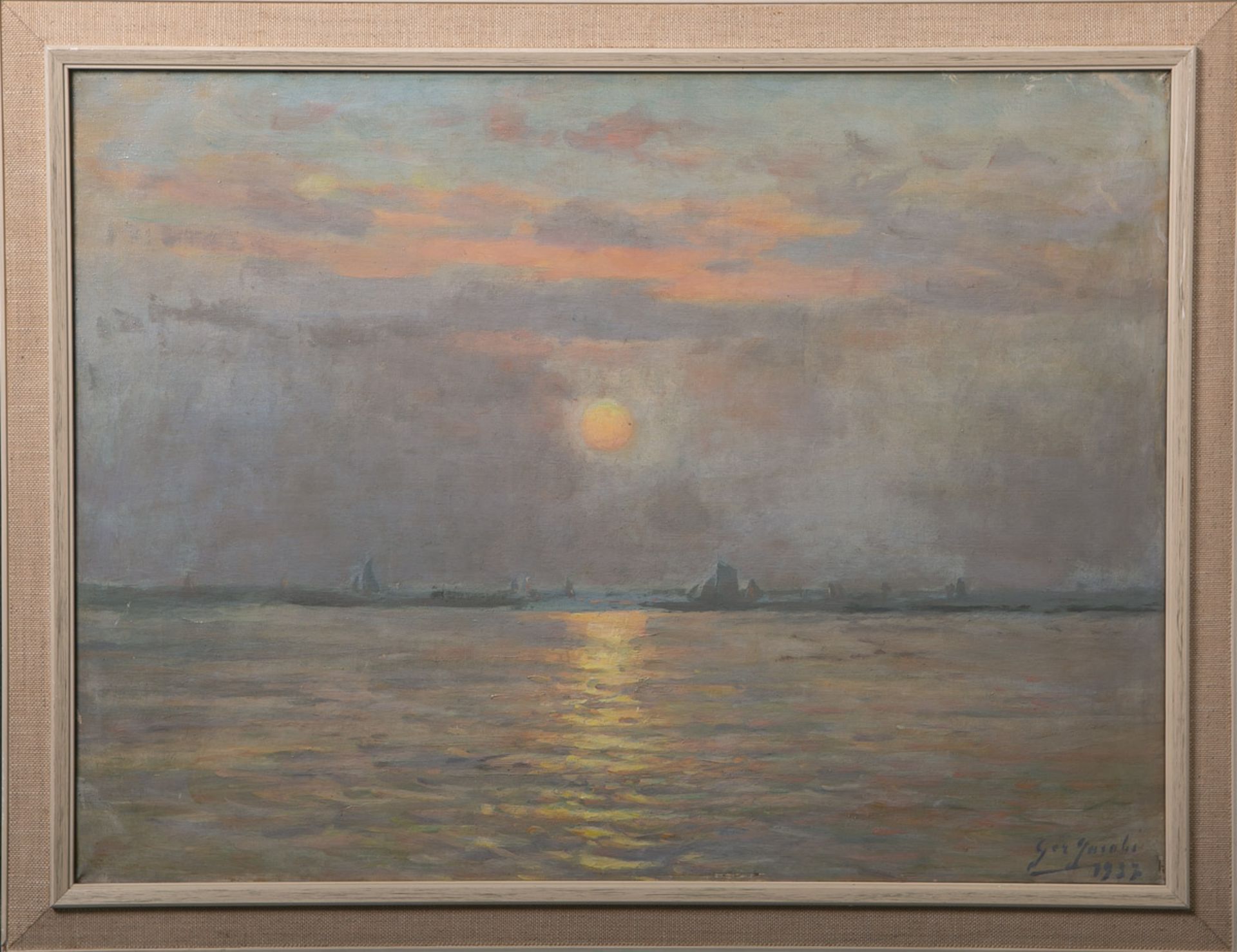 Jacobs, Gerard (1865 - 1958), Küste bei Sonnenuntergang