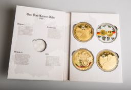 4-teilige Medaillen-Serie "Das Drei-Kaiser-Jahr 1888"