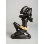 Afrikanerin m. Krug (Gmünder Keramik, Österreich, wohl 1950/60er Jahre)