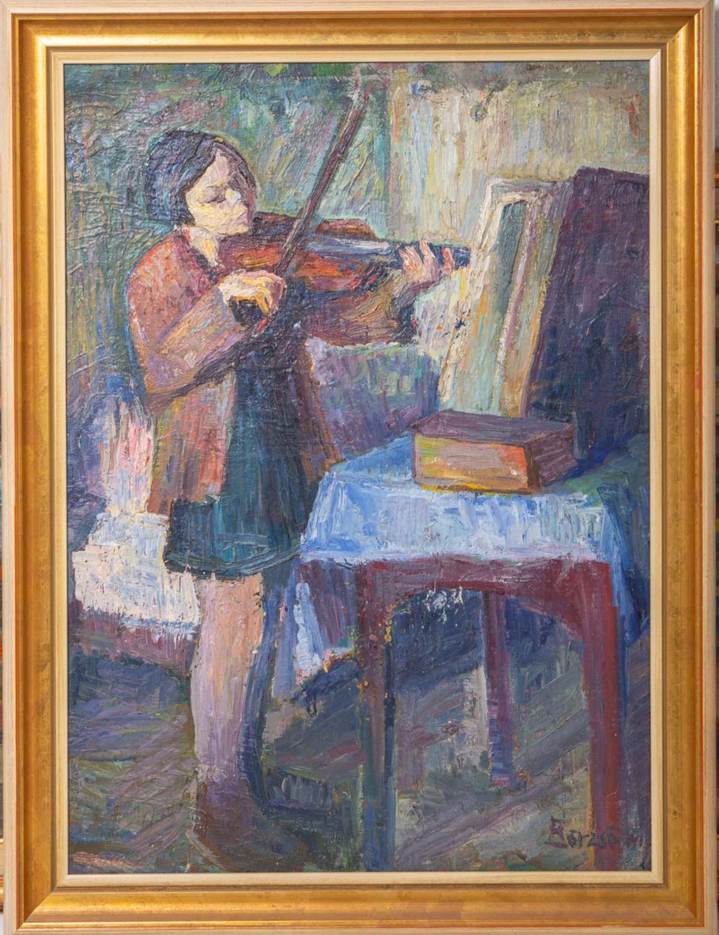 Börzsönyi, Kollarits Ferenc (Ungarn, 1901 - 1963), Geigenschülerin