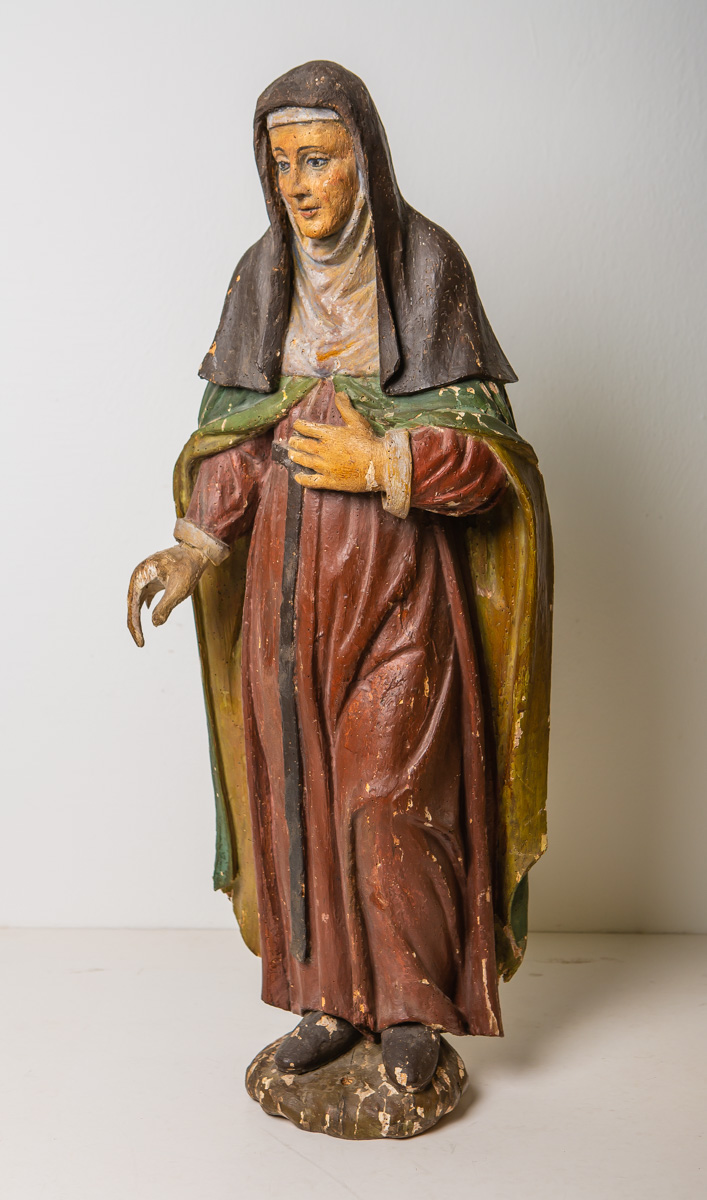 Heiligenfigur wohl "Anna" (Süddeutschland, spätes 18. Jh., Barock)