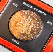 1 Silberdollar "British Columbia. Elizabeth II" (Kanada, 1871-1971)