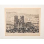 KünstlerIn unbekannt (20. Jh.), "Kathedrale von Reims" (1916)