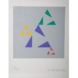 Stankowski, Anton (1906 - 1998), 2 Siebdrucke, Variationen des Dreiecks aus dem Signet der Altana