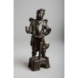 Bronzefigur eines Kriegers (China, wohl 19. Jh.)