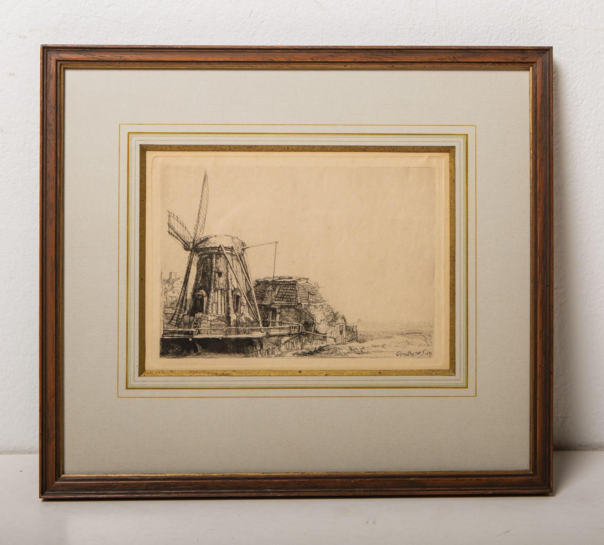 Rembrandt van, Rijn (1606 - 1669), Die Windmühle (1641)