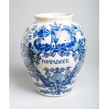 Bauchige Vase (Niederlande, Delft, 18. Jh.)