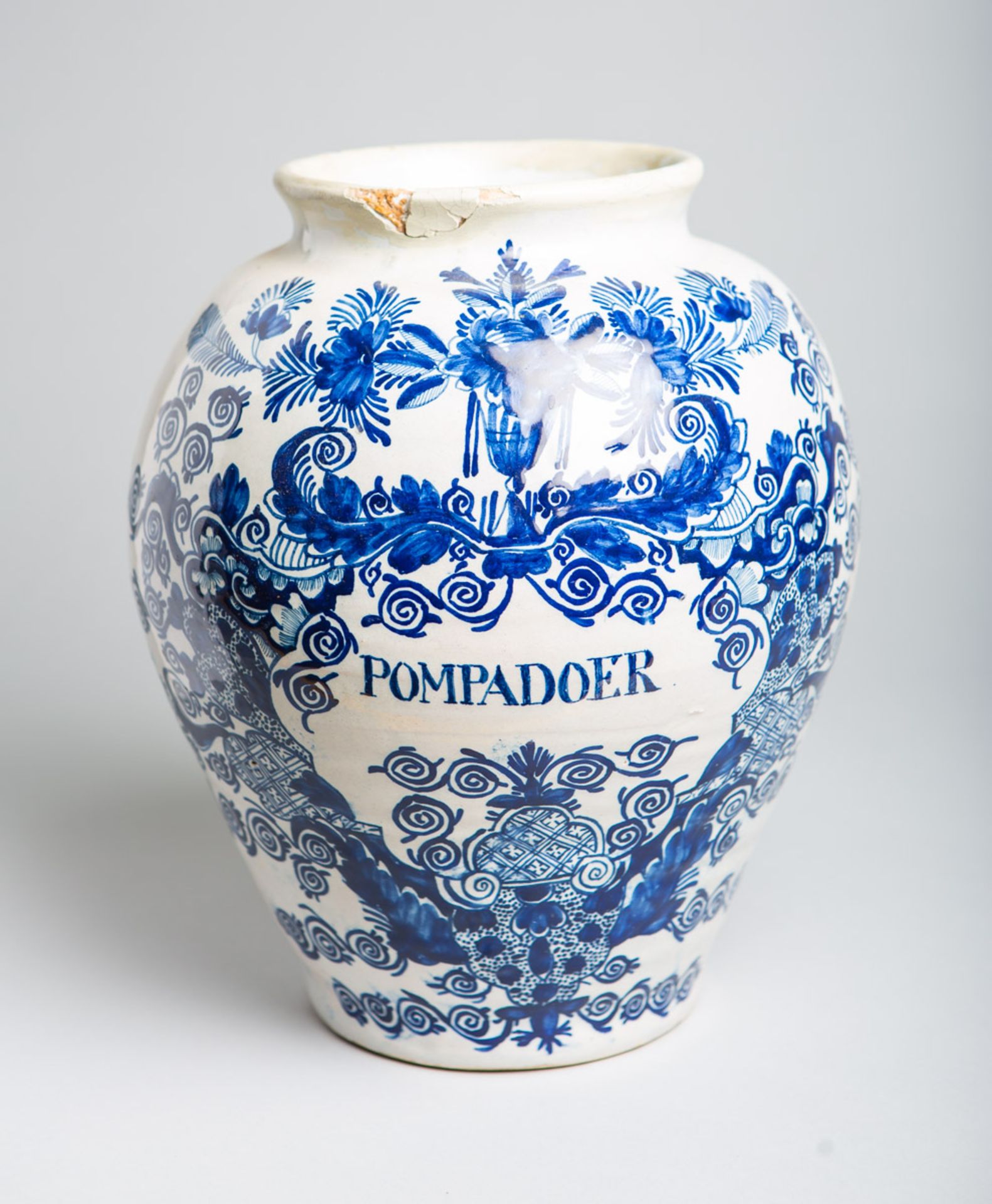 Bauchige Vase (Niederlande, Delft, 18. Jh.)