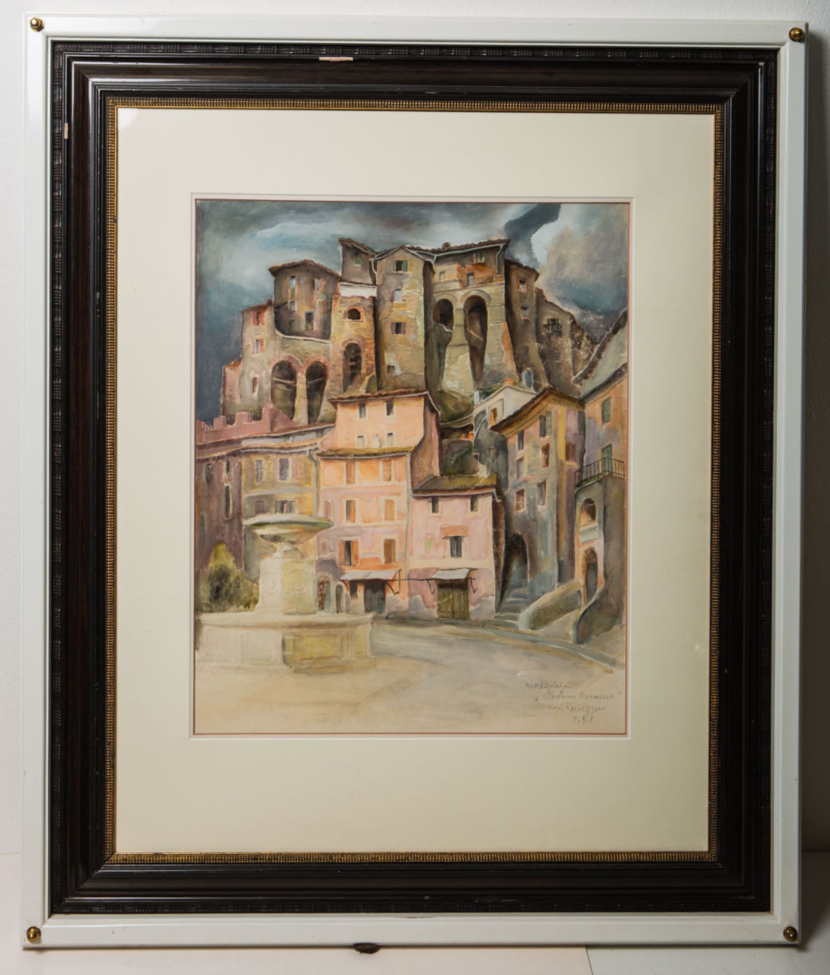 Kempin, Kurt (1874 - 1972), "Marktplatz in Olevano Romano" (1941)