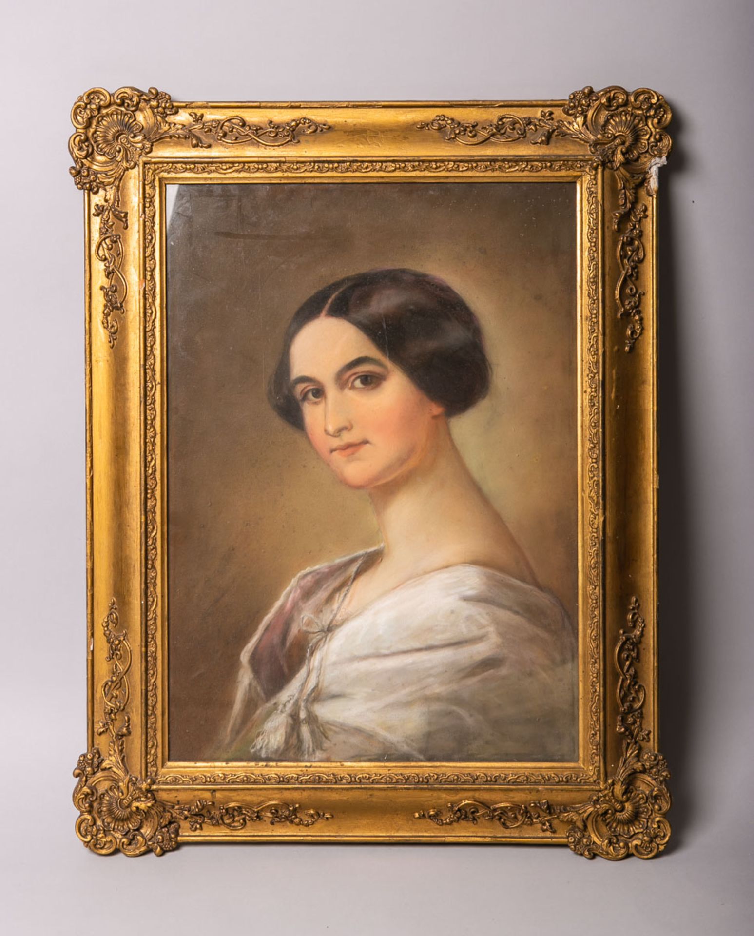 Künstler/in unbekannt (Biedermeier, um 1830/50er Jahre), Portrait einer jungen Frau