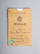 Militärpaß-Schuber des Gefreiten "Wilhelm Max Morgenstern"