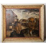 Renoir, Achille (1893 - 1968), Zwei Männer vor Straßenkulisse (1930)