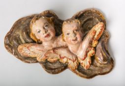 Paar Putti auf stilisierten Wolken (18. Jh.)