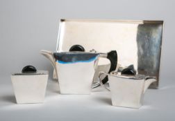 4-teilige Teegarnitur (Jordan Sheffield Collection,  Art Deco)
