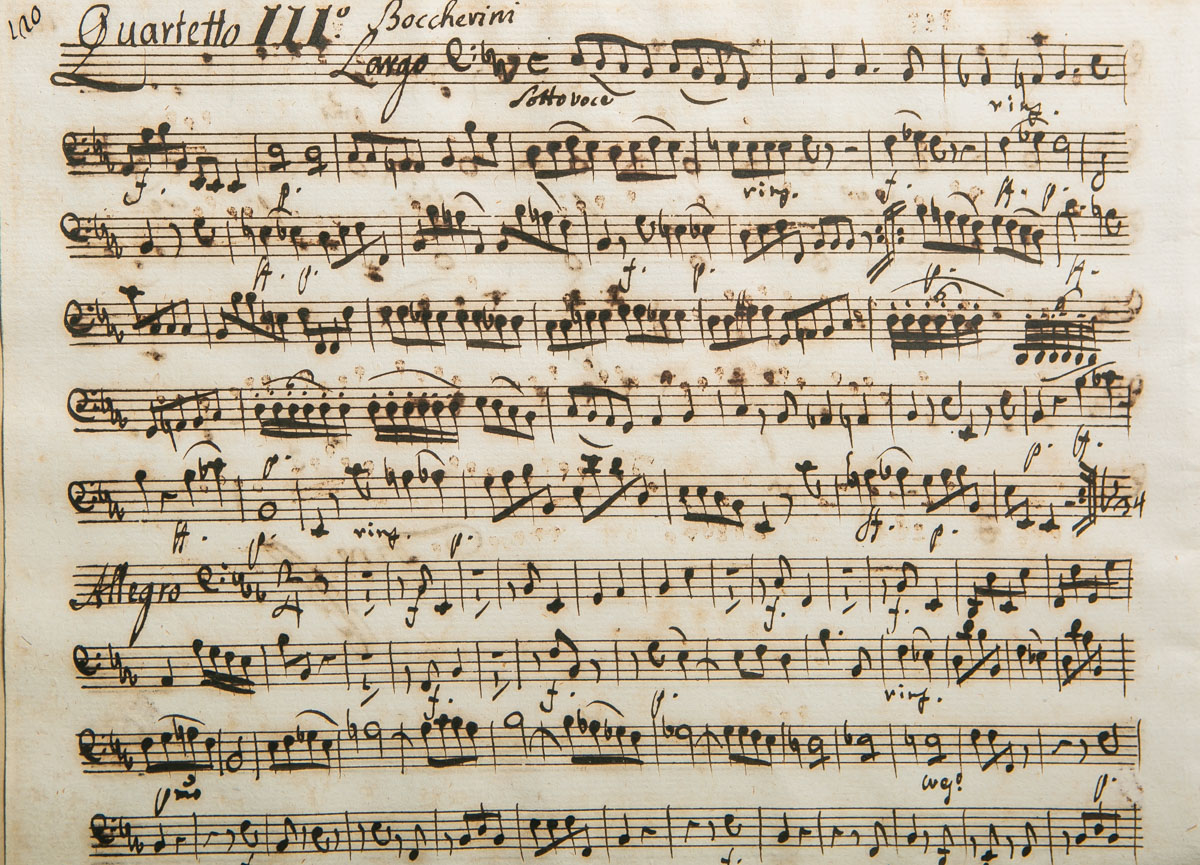 Notenblatt "Quartetto III" von Luigi Boccherini (wohl 2. H. 18. Jh.) - Image 2 of 2