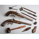 Paar Perkussionswaffen / Duellpistolen (J. B. Ronge Fils, um 1840)