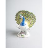 Porzellanfigur "Pfau" (Meissen, 1. Wahl)