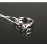 Diamant-Solitär Ring 750 WG