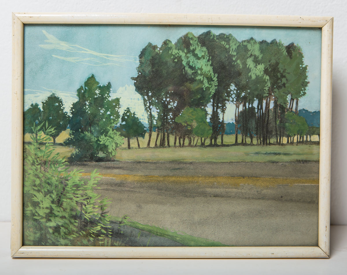 Künstler/in unbekannt (19./20. Jh.), Landschaftliche Szene mit Bäumen