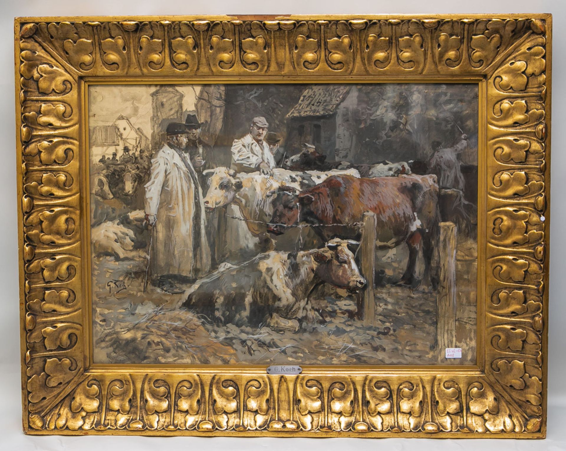 Koch, Georg (1857 - 1936), Auf dem Viehmarkt