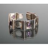 Design-Armband m. Cabochonbesatz (Alton, Schweden, 1960/70er Jahre)