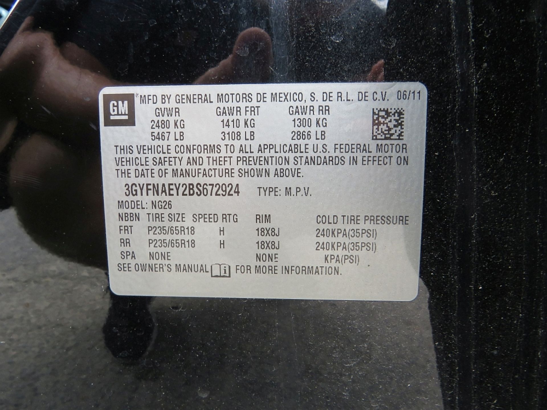 2011 Cadillac SRX SUV, - Image 6 of 8