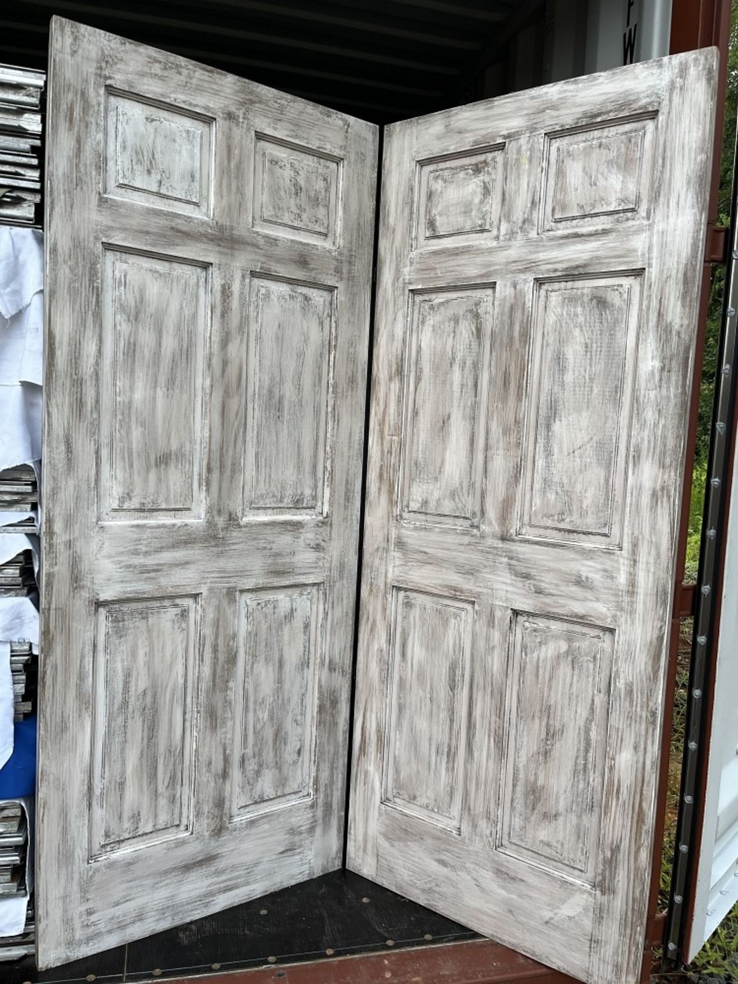 Doors- White Wash (Sold as a Pair) - Image 2 of 2