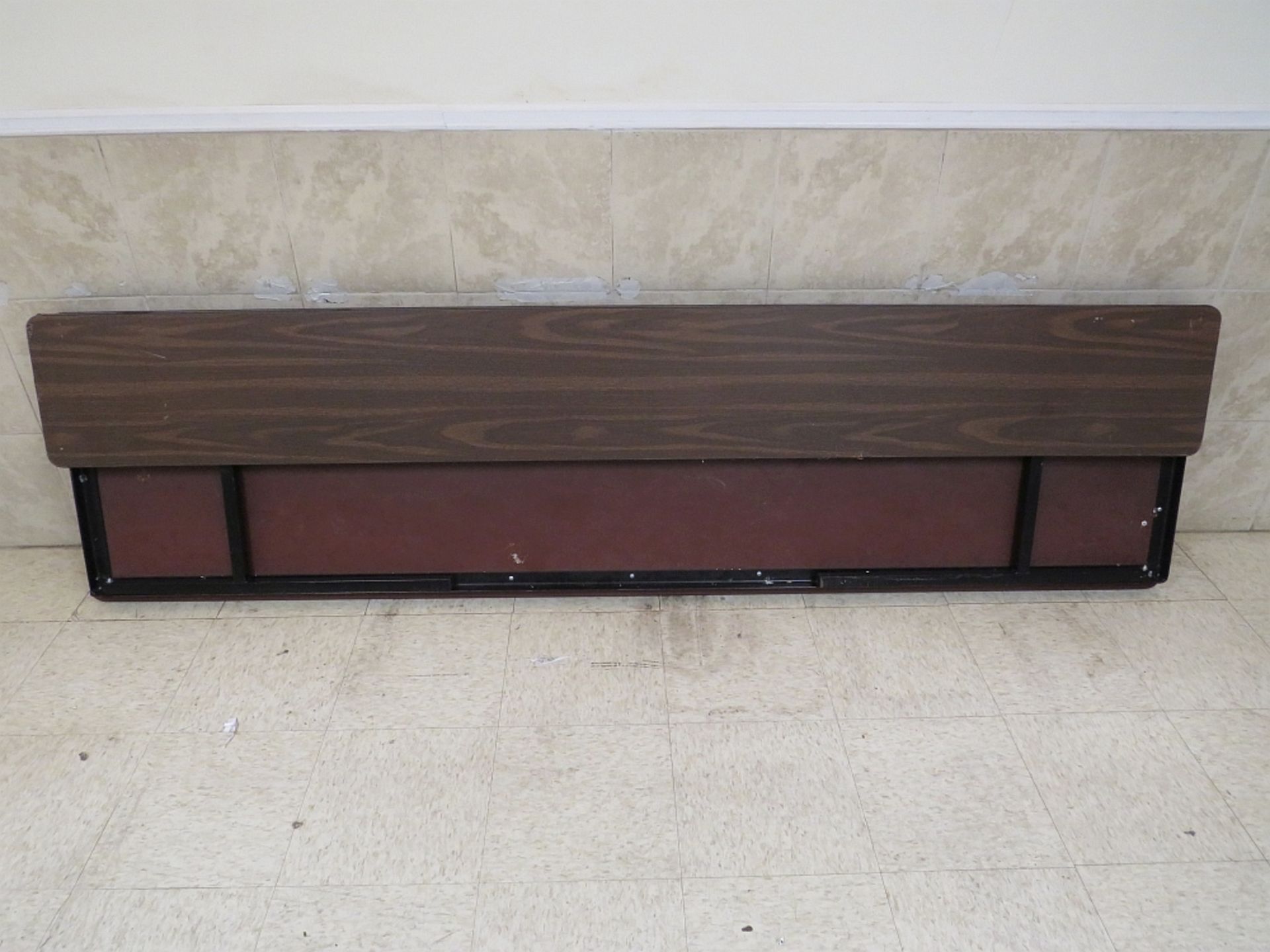 Table Rect - 89 in x 24 in - Wood Grain/Privacy Panel - Image 2 of 2