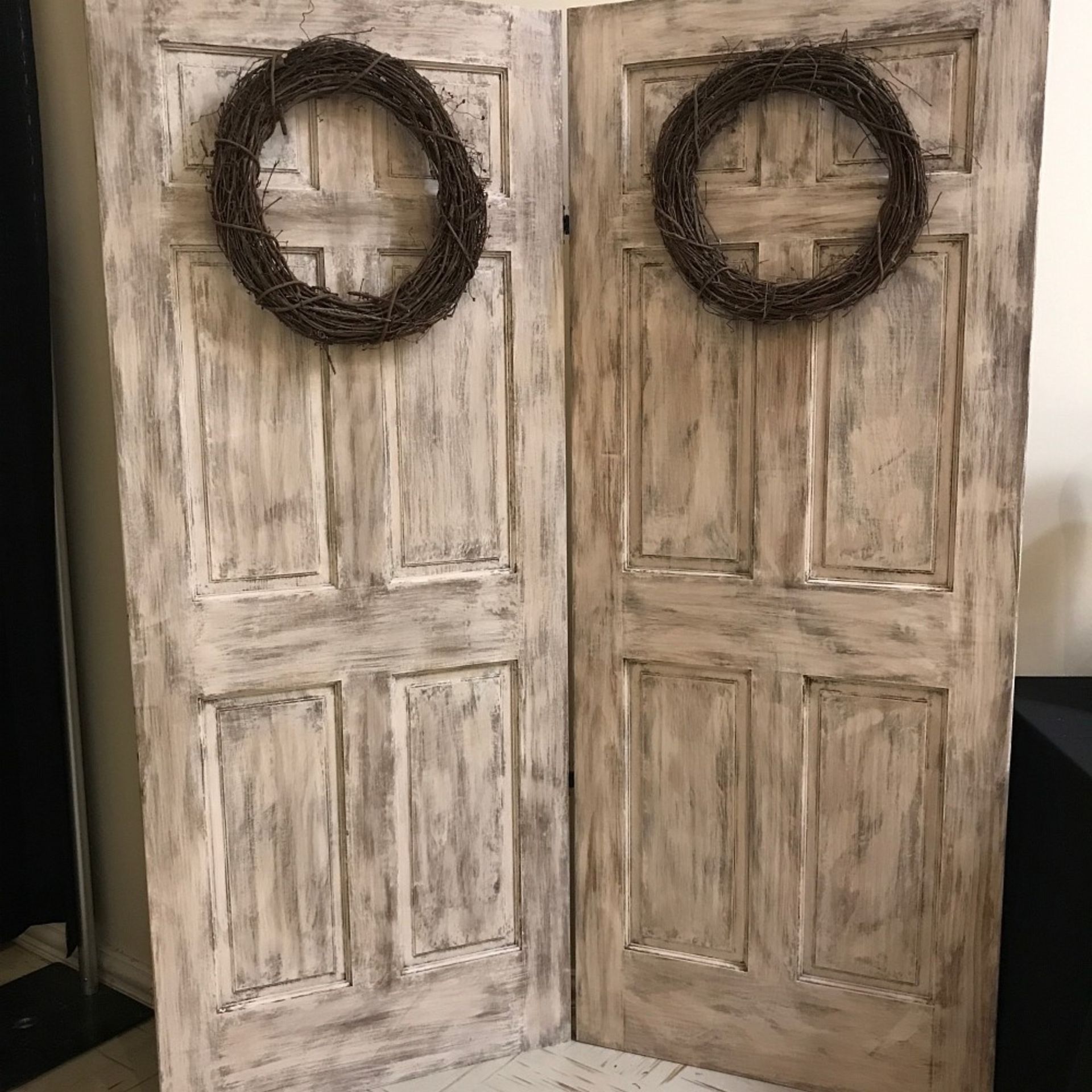 Doors- White Wash (Sold as a Pair)