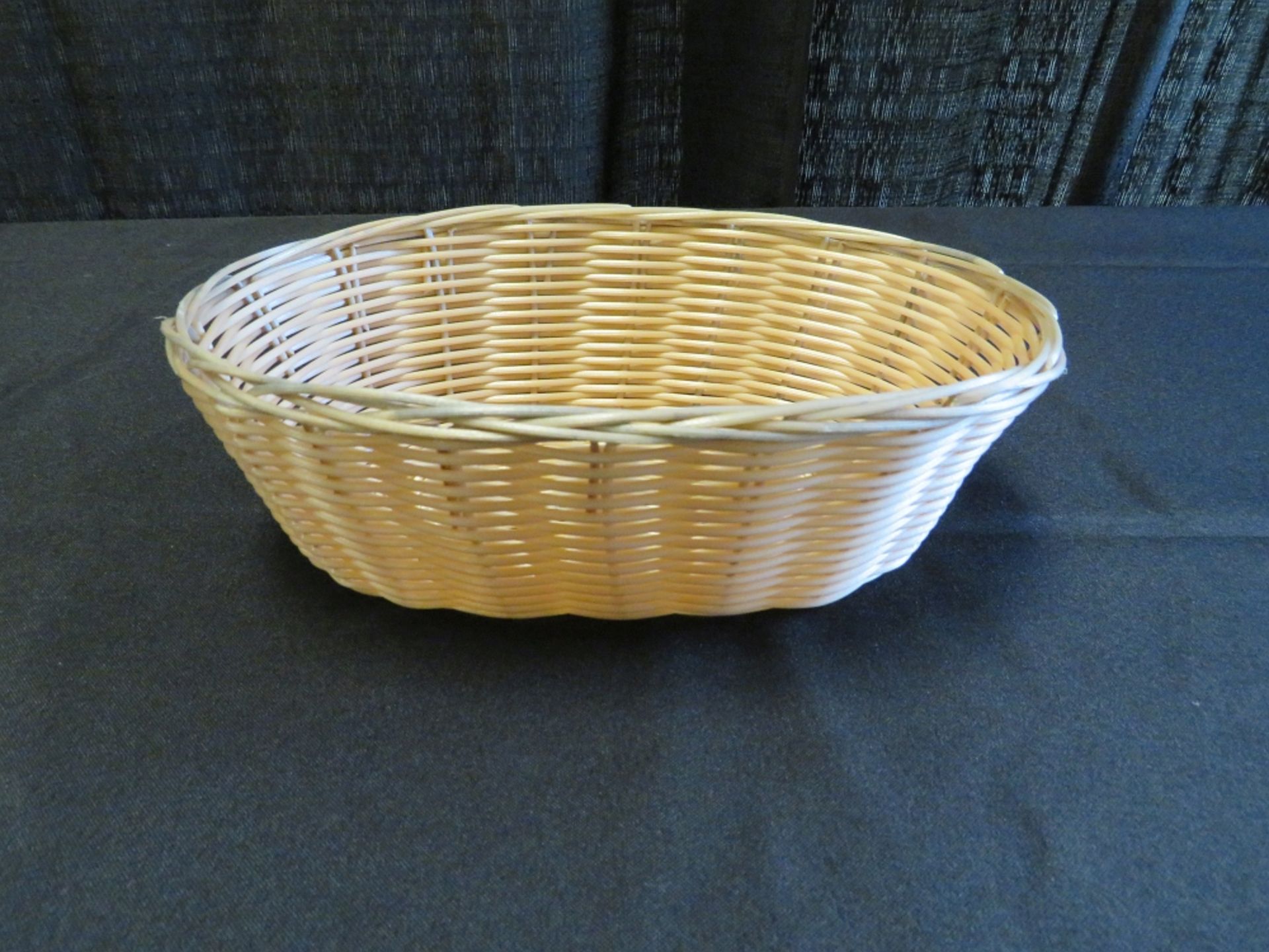 Basket - Bread - Poly Rattan Natural-10 x 6.5 x 3