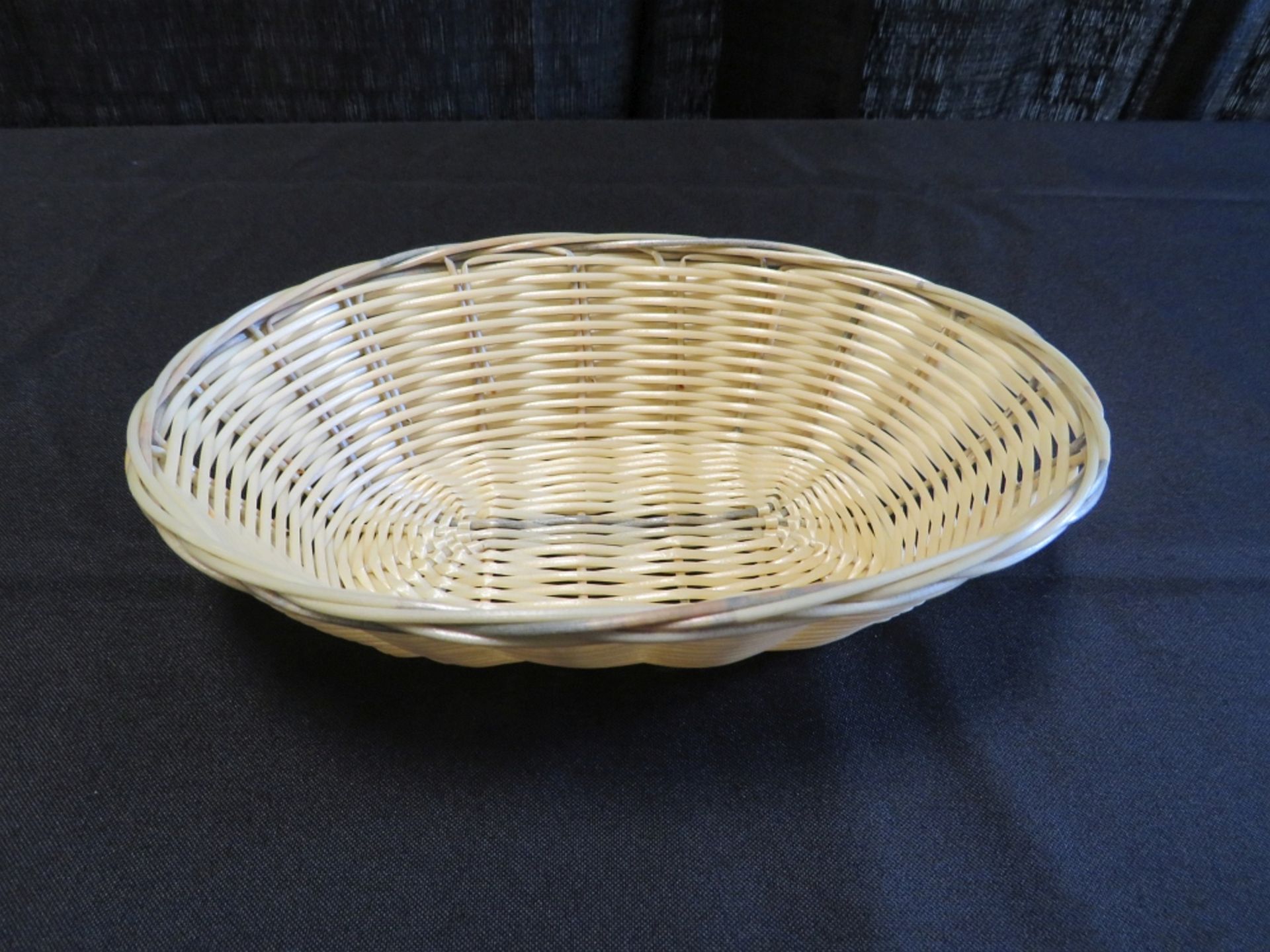 Basket - Bread - Poly Rattan Natural- 9 x 6 x 2.5