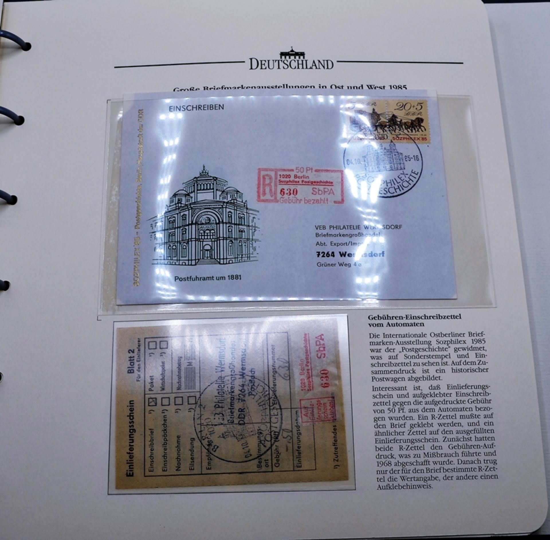 Konvolut 3 Briefmarken Alben, darunter 2 Alben Richard Borek Deutschland Sammlung und ein Album mit - Bild 6 aus 6
