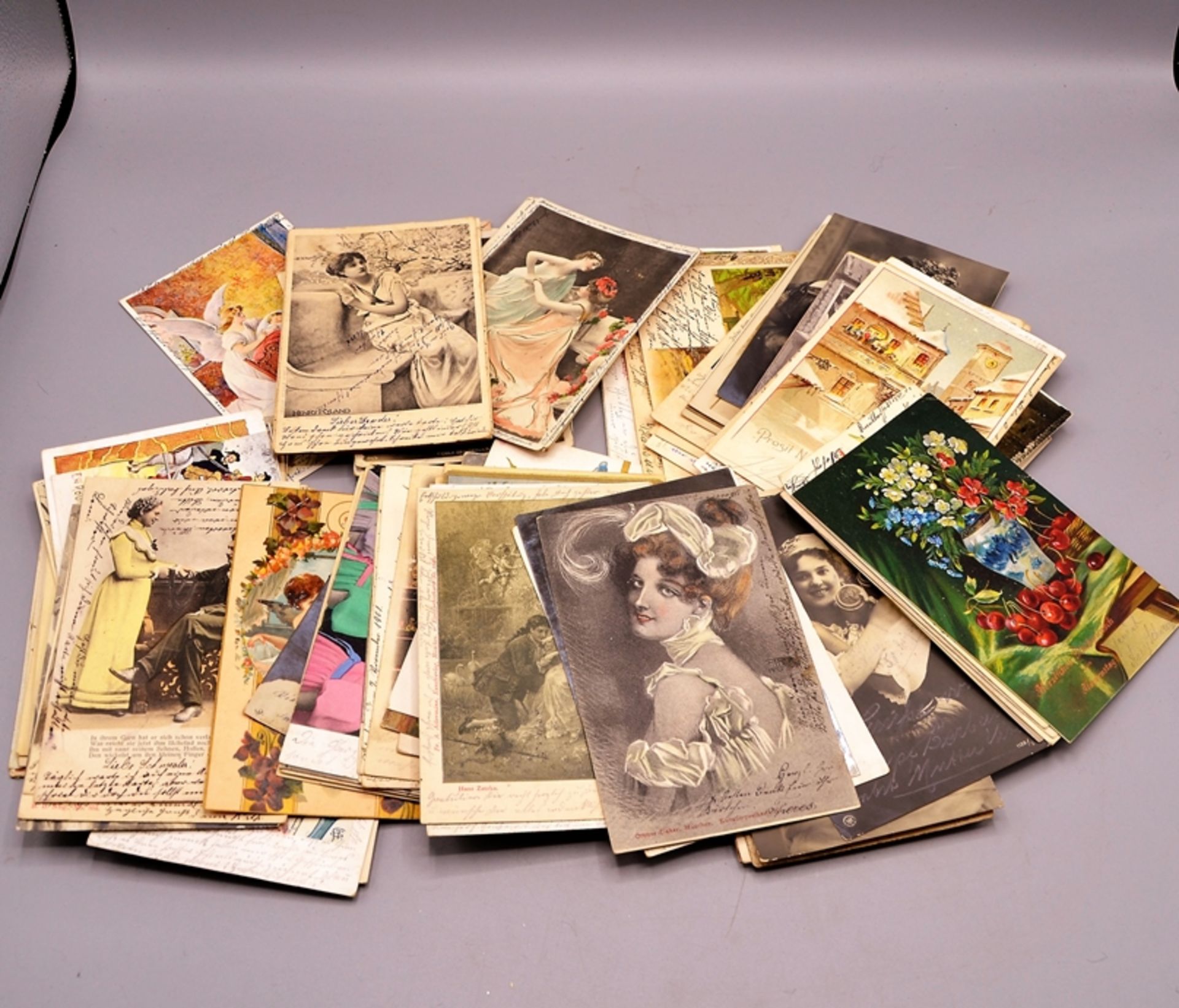 2 Schachteln mit ca. 600 - 700 alten Ansichtskarten Postkarten um 1910/20 - Bild 5 aus 6
