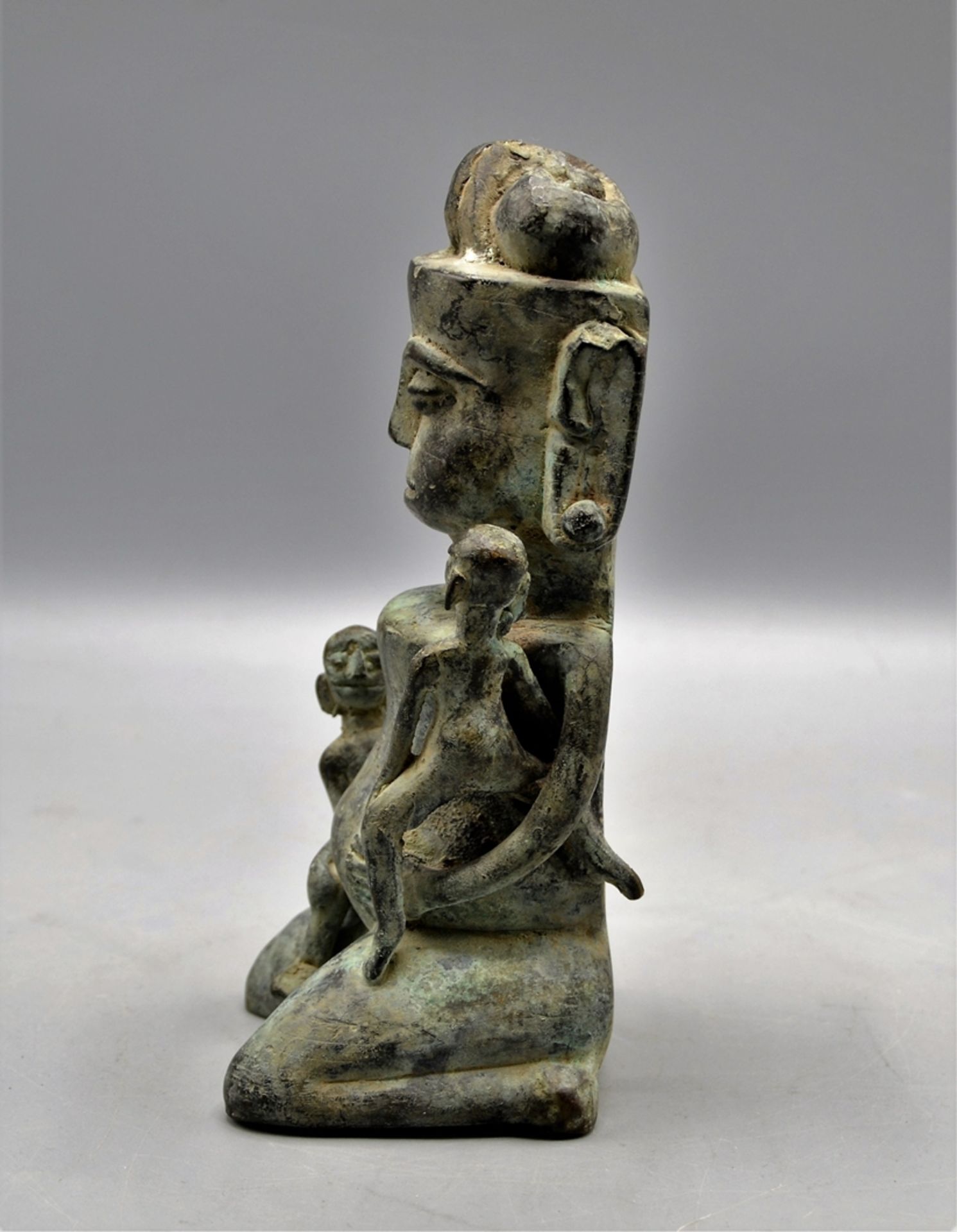 Bronze Figur Afrika Mutter und Kinder ca. 18 cm 881 g - Bild 4 aus 5