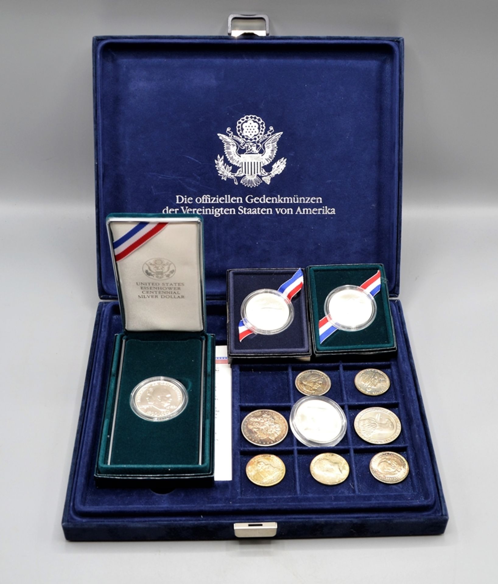 Sammlung die offiziellen Gedenkmünzen der Vereinigten Staaten von Amerika, darunter 1 Dollar 1991 U