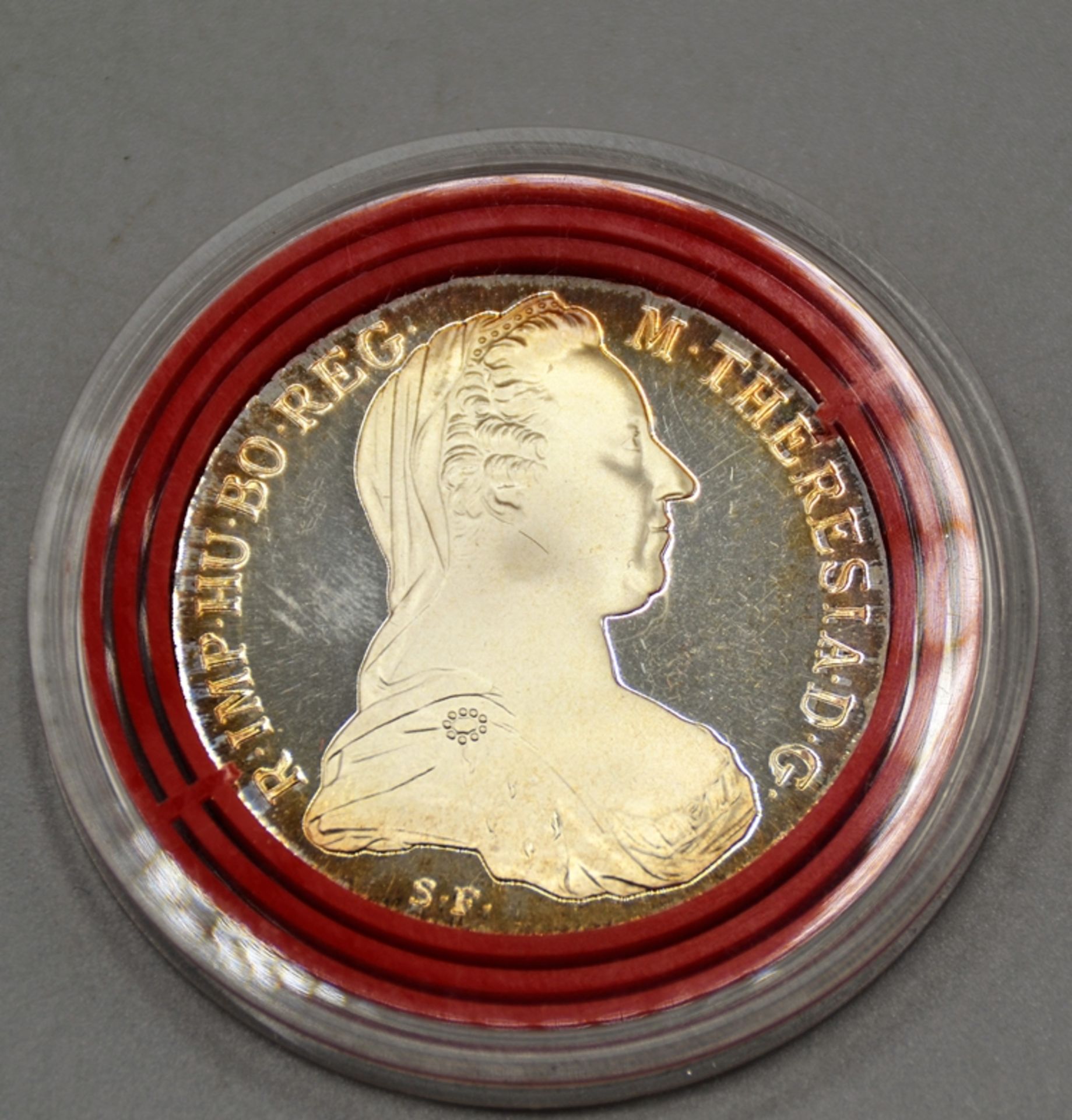 Maria Theresien Taler Silber Polierte Platte, Neuprägung, mit Zertifikat