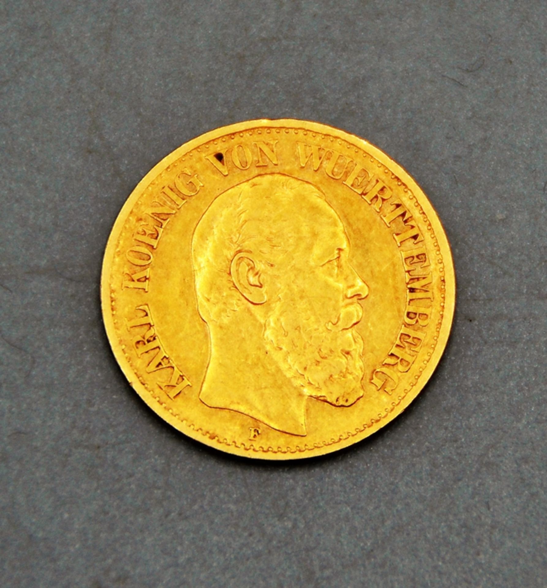 10 Reichsmark Gold 1878 F Wuerttemberg 900er Gold