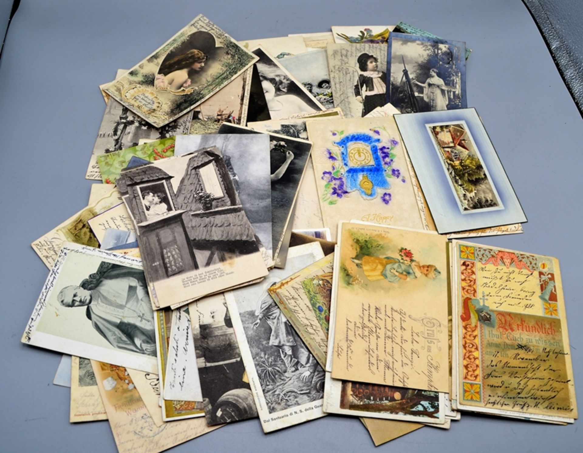 2 Schachteln mit ca. 600 - 700 alten Ansichtskarten Postkarten um 1910/20 - Bild 2 aus 6