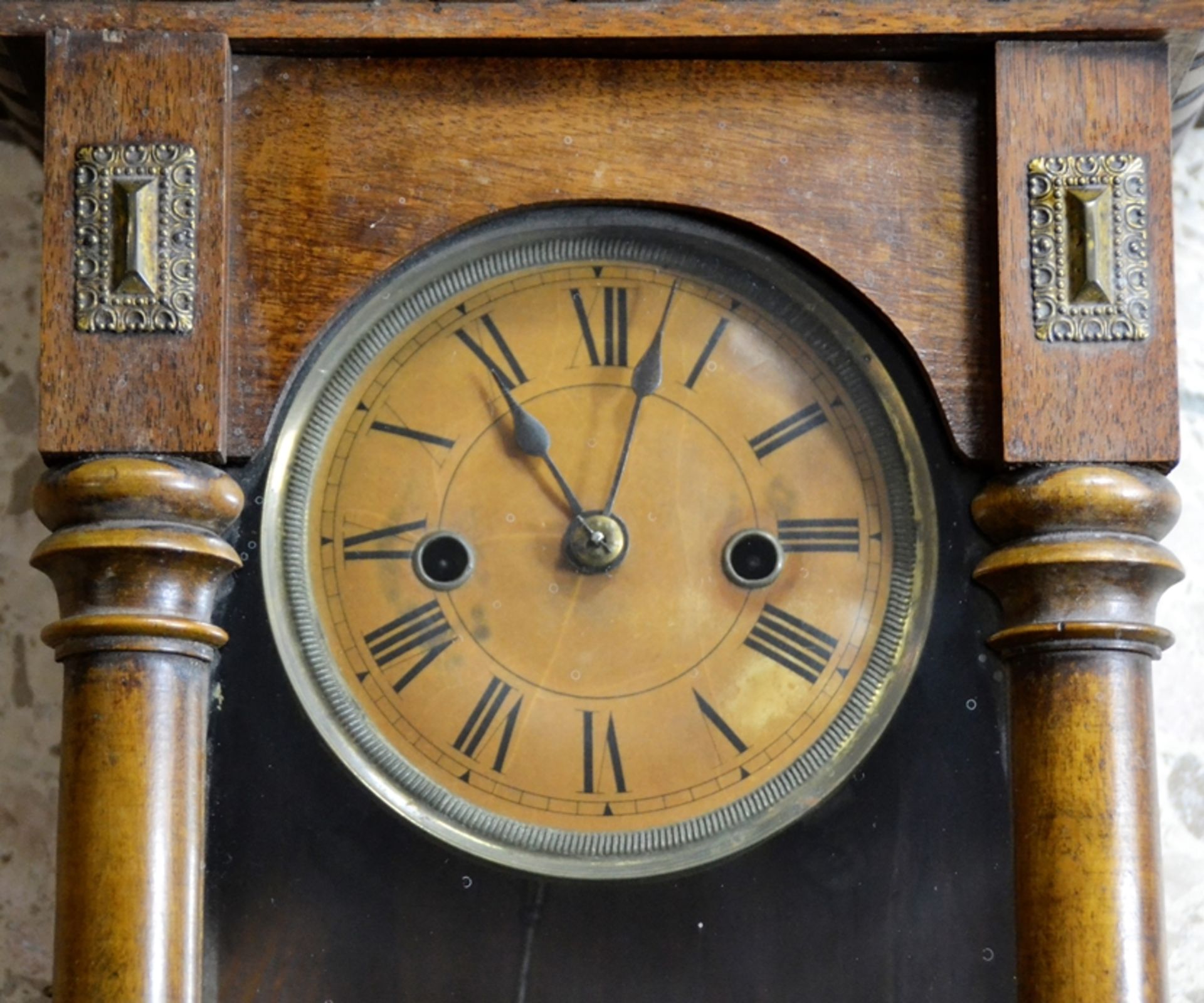 Regulator Wanduhr um 1900, die Uhr läuft an (Ganggenauigkeit u. Laufdauer nicht geprüft), Schlagwer - Bild 2 aus 4