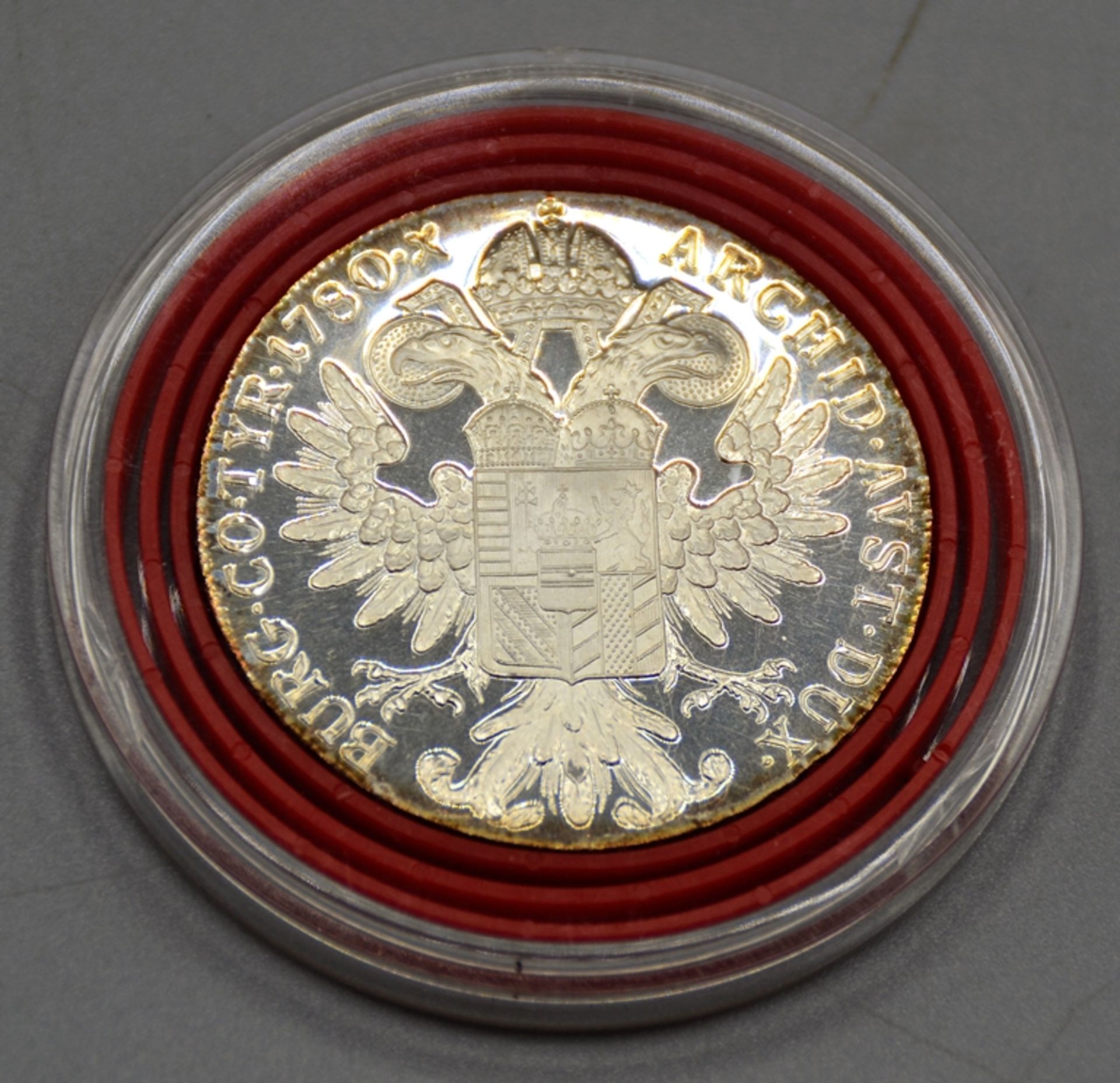 Maria Theresien Taler Silber Polierte Platte, Neuprägung, mit Zertifikat - Bild 2 aus 2
