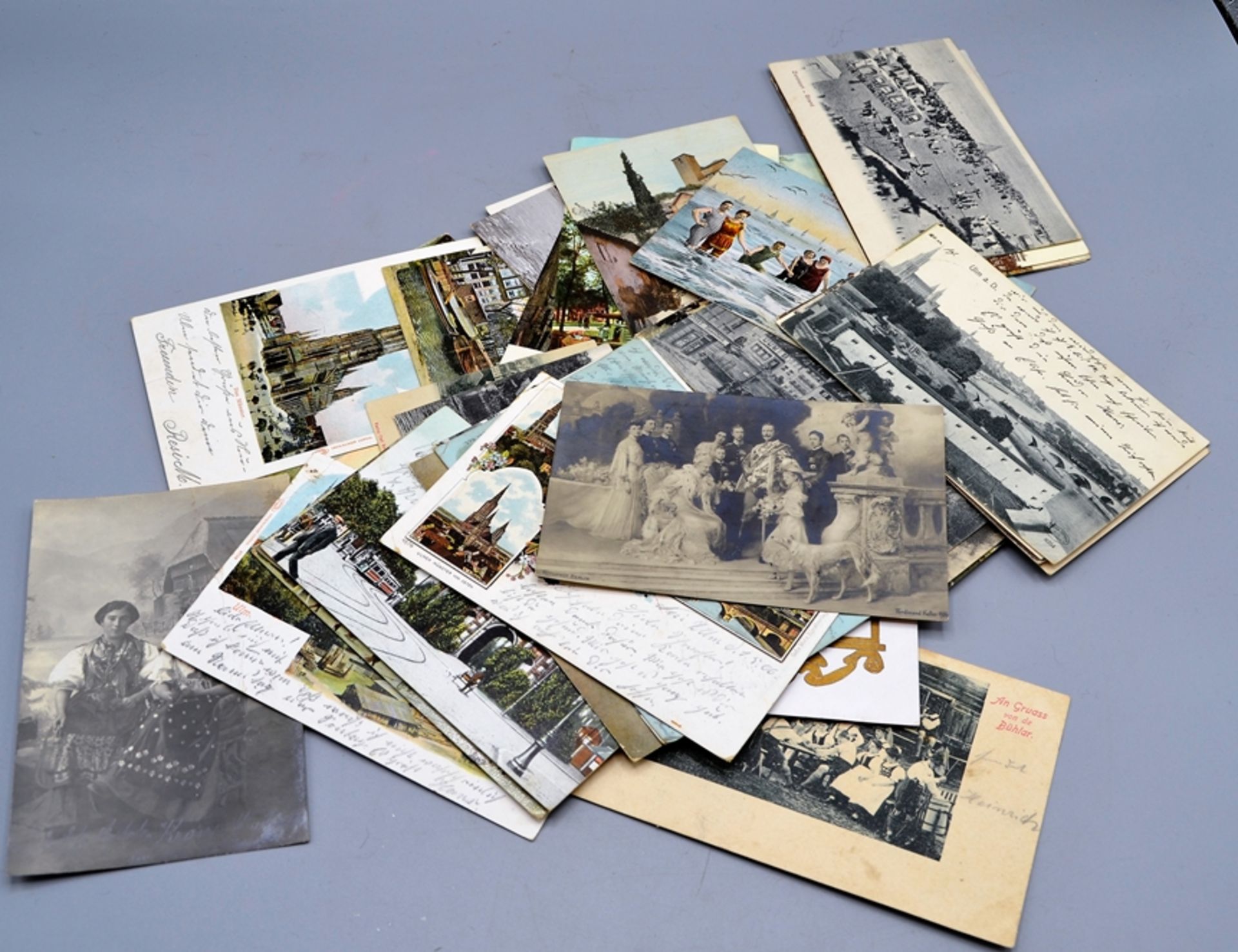 2 Schachteln mit ca. 600 - 700 alten Ansichtskarten Postkarten um 1910/20 - Bild 4 aus 6