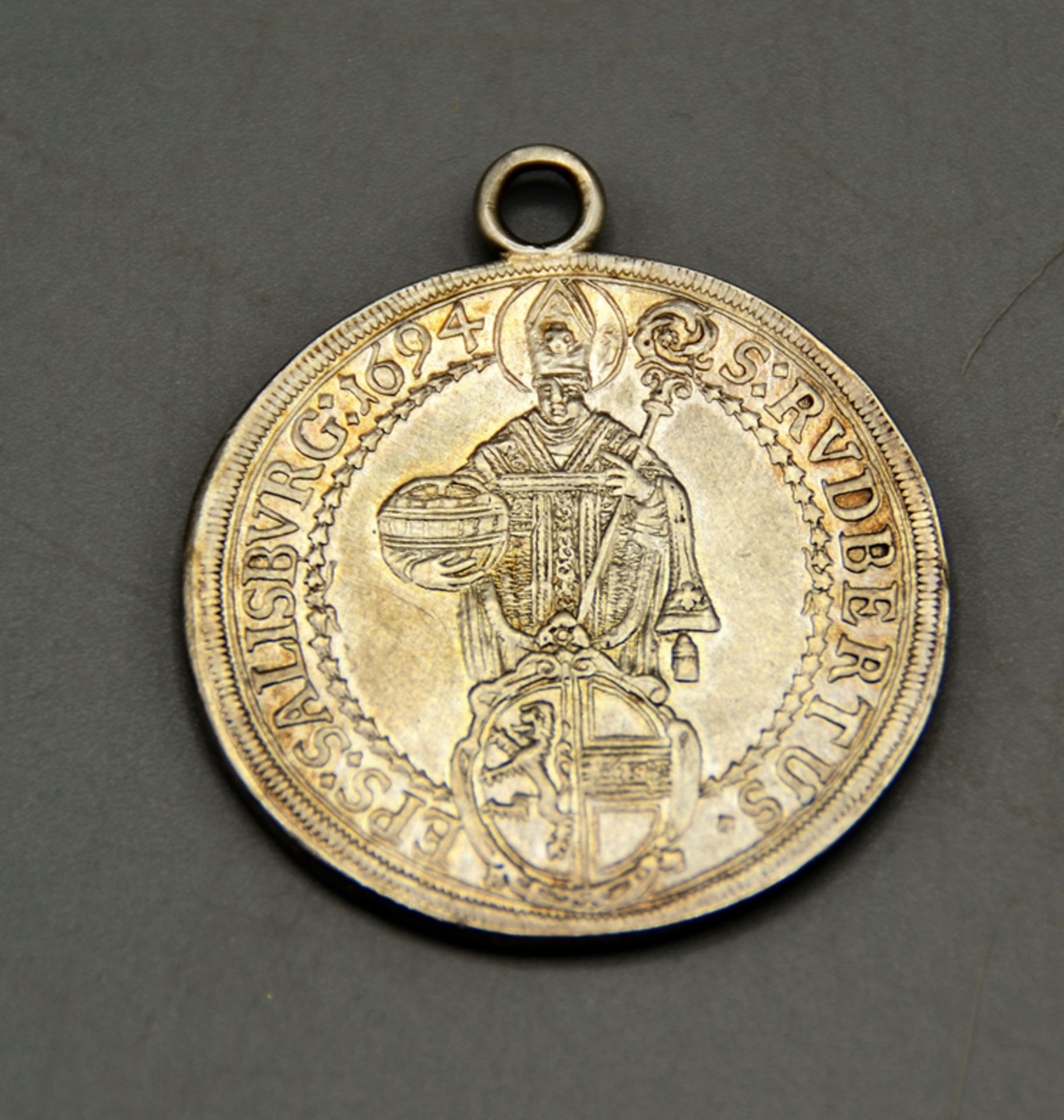 Münzanhänger Silber Taler 1694 Salzburg Österreich Erzbischof Johann Ernst von Thun Hohenstein
