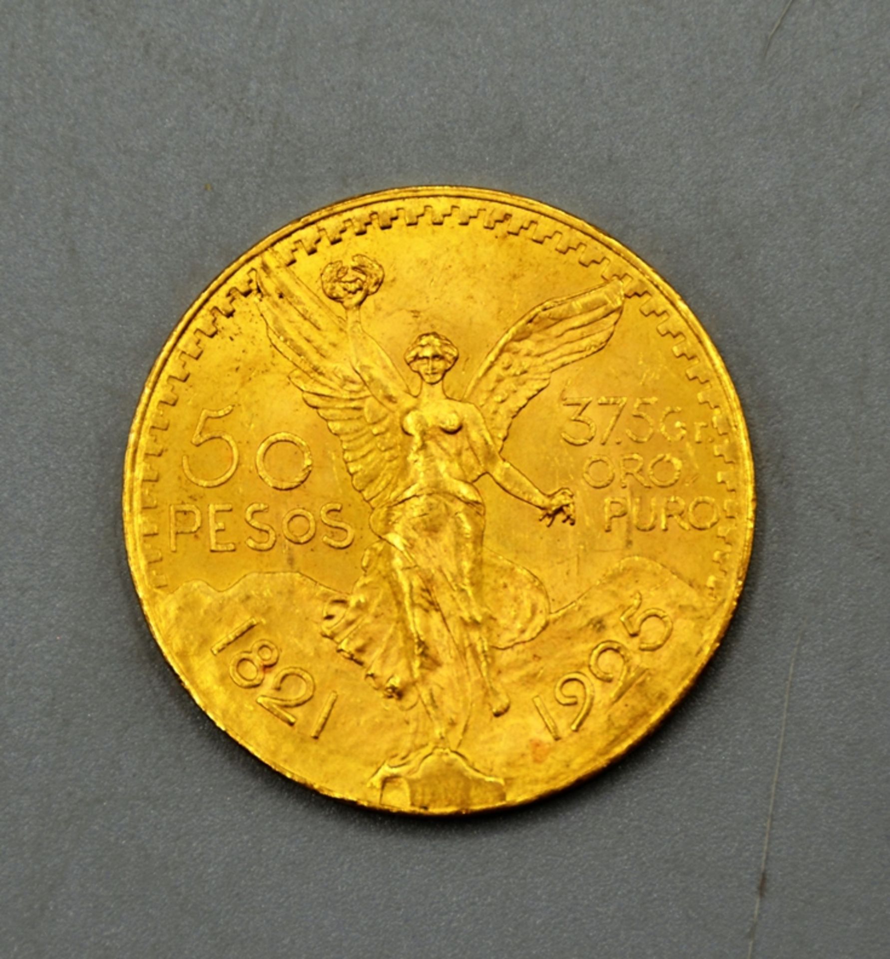 50 Pesos 1925 Gold Centenario Mexiko 900er Gold