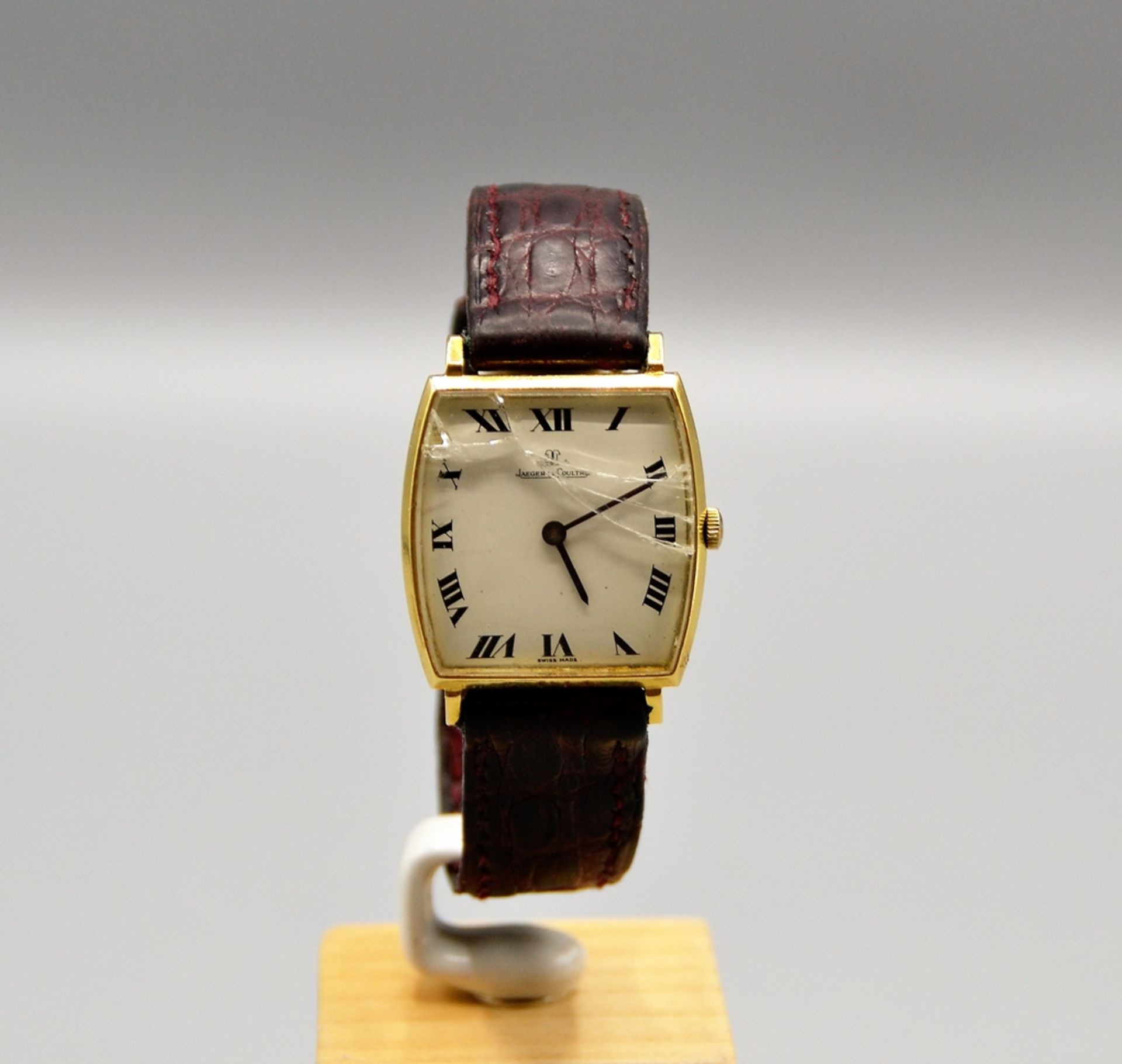 Jaeger LeCoultre Armbanduhr 750 Gold, Breite ca. 26,5 mm (ohne Krone), Handaufzug, Nr. 1131578 A, G