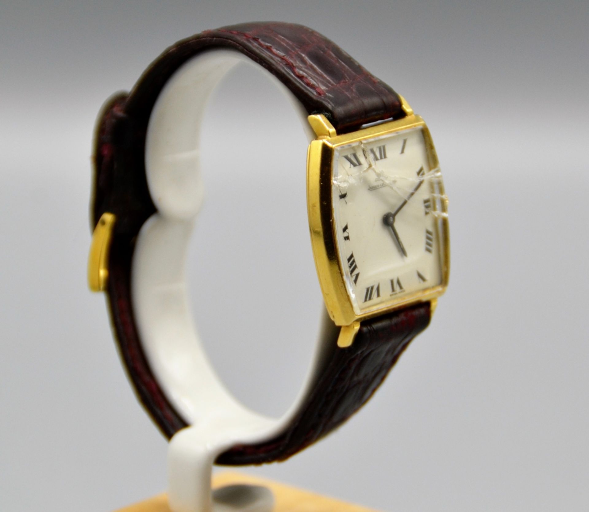 Jaeger LeCoultre Armbanduhr 750 Gold, Breite ca. 26,5 mm (ohne Krone), Handaufzug, Nr. 1131578 A, G - Image 3 of 5