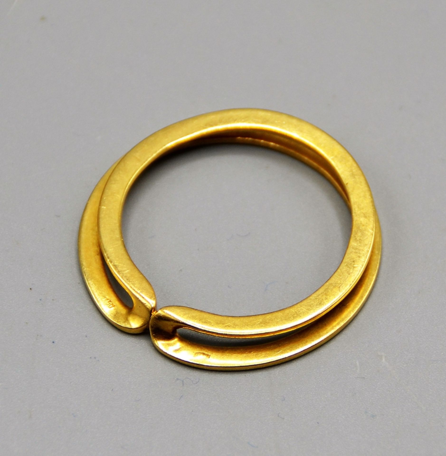 Geldscheinklammer rund Gold 750, Ø ca. 3,9 cm, 14,2 g