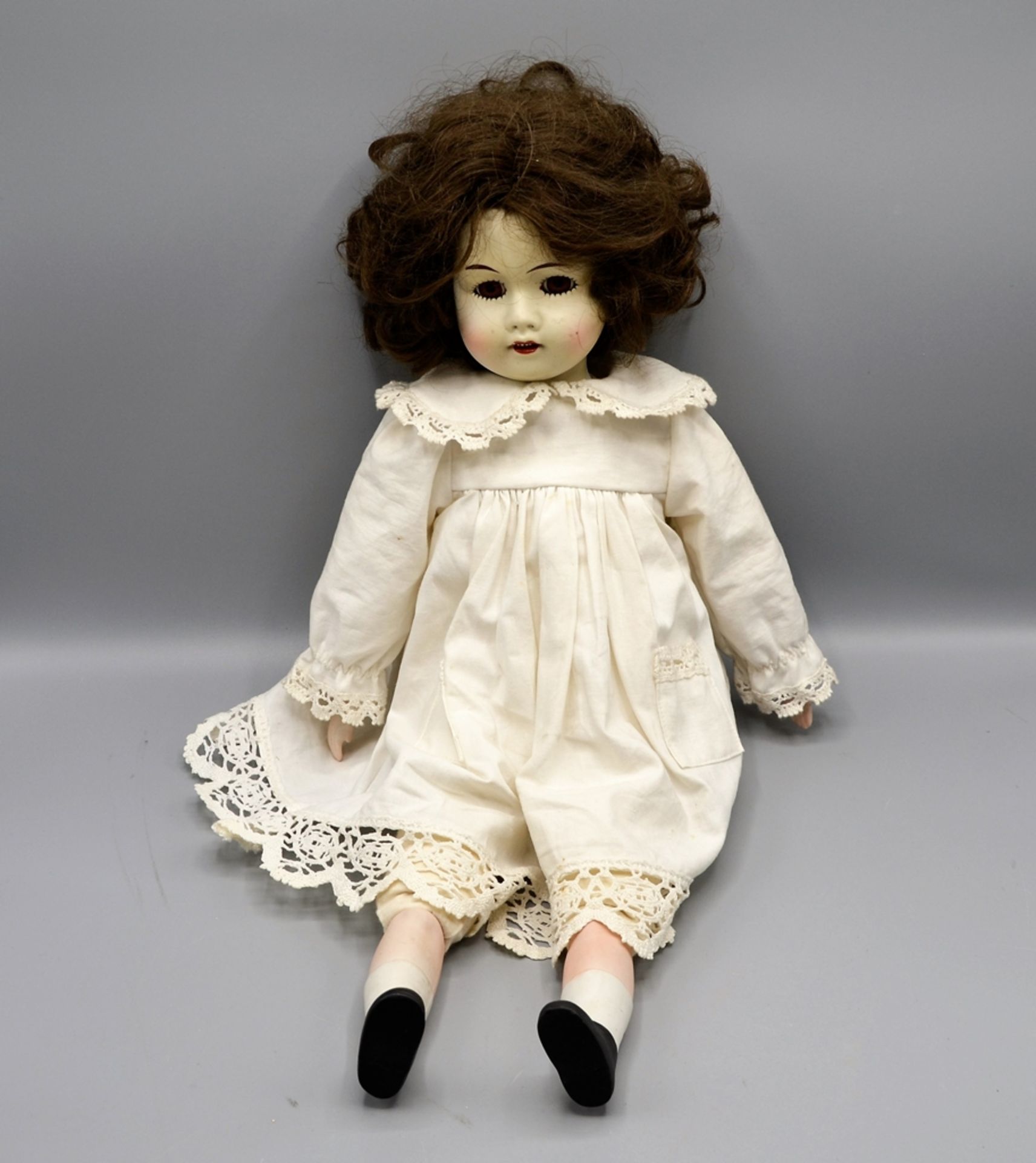 Puppe mit Porzellankopf 1. H. 20 Jhdt. ca. 48 cm