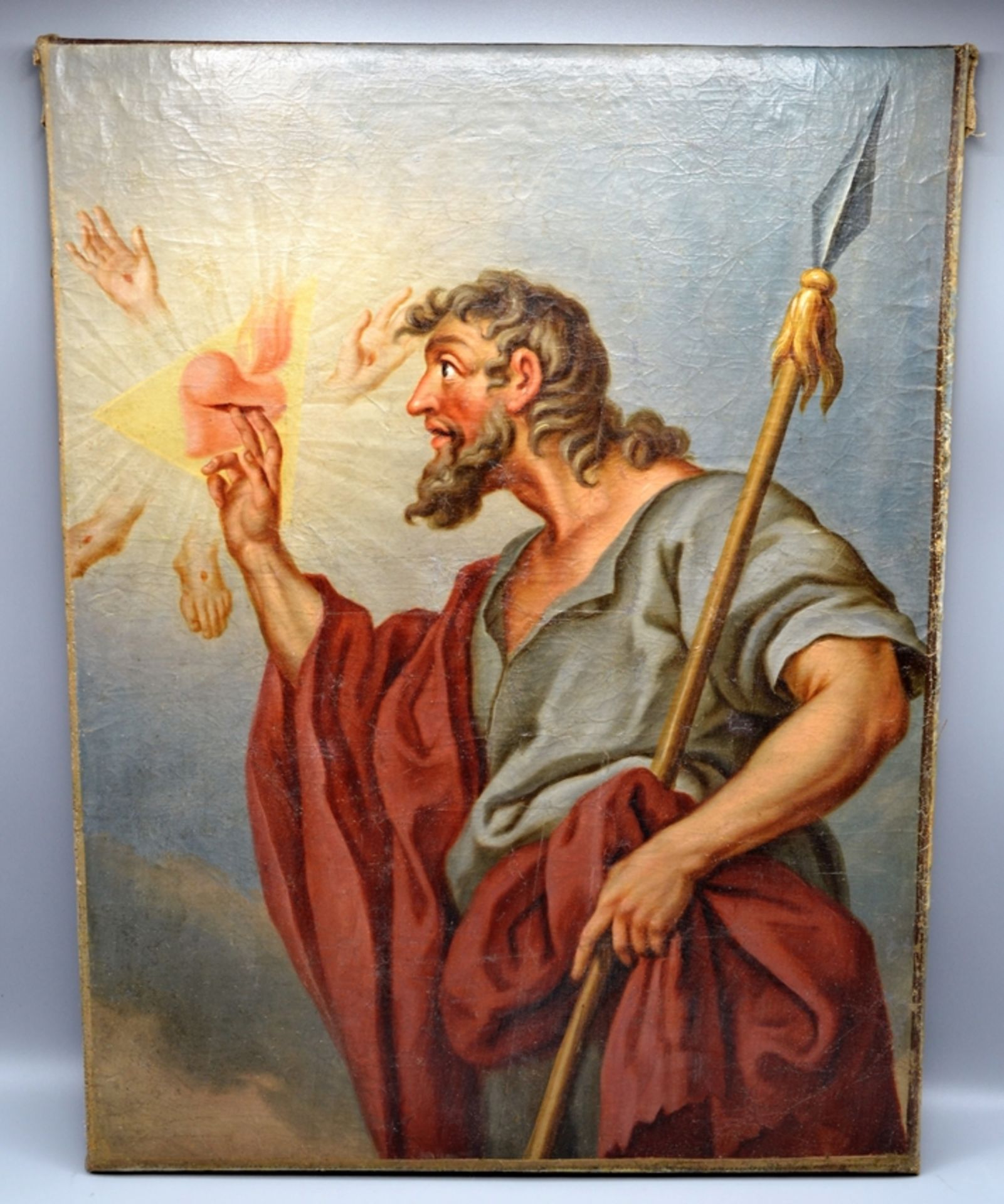 Hl. Thomas Öl Gemälde um 1800 ca. 56 x 42 cm