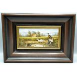 Frank "Enten" Gemälde ca. 32,5 x 23 cm (mit Rahmen), Öl auf Holz